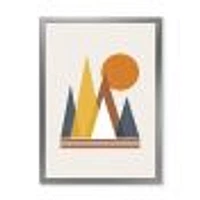 Mountain Abstract and Sun  Wall Art