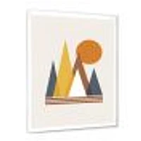 Mountain Abstract and Sun  Wall Art