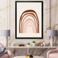 Terracotta Minimalist Boho Rainbow I  Wall Art