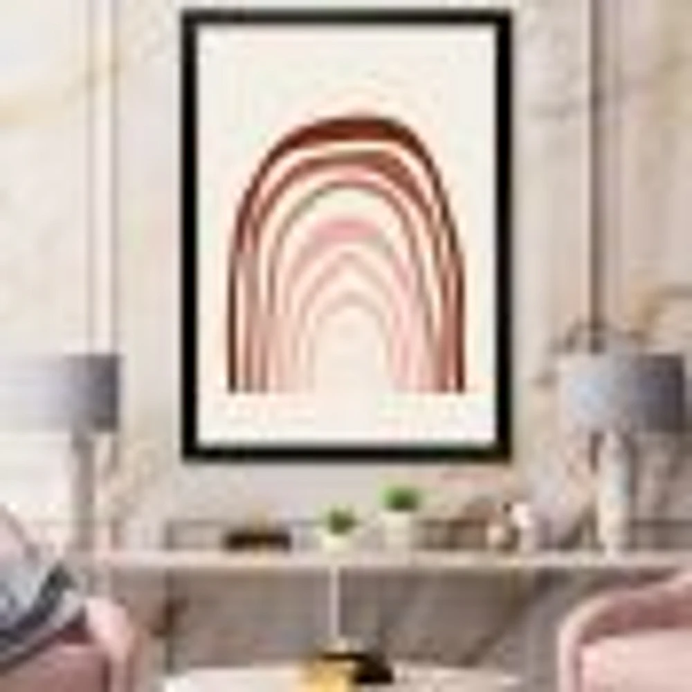 Terracotta Minimalist Boho Rainbow I  Wall Art