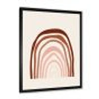 Terracotta Minimalist Boho Rainbow I  Wall Art