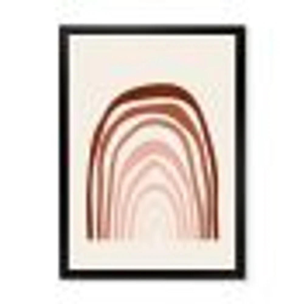 Terracotta Minimalist Boho Rainbow I  Wall Art