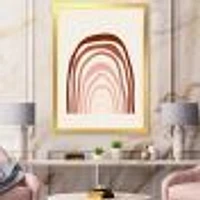 Terracotta Minimalist Boho Rainbow I  Wall Art