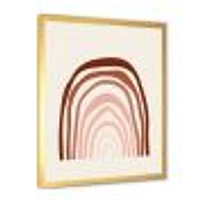 Terracotta Minimalist Boho Rainbow I  Wall Art