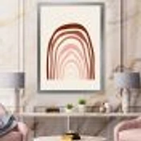 Terracotta Minimalist Boho Rainbow I  Wall Art