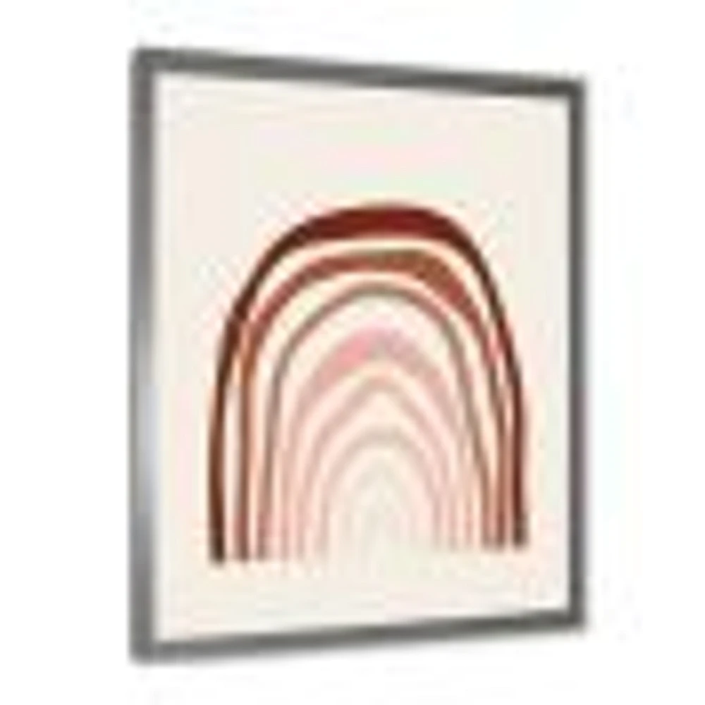 Terracotta Minimalist Boho Rainbow I  Wall Art