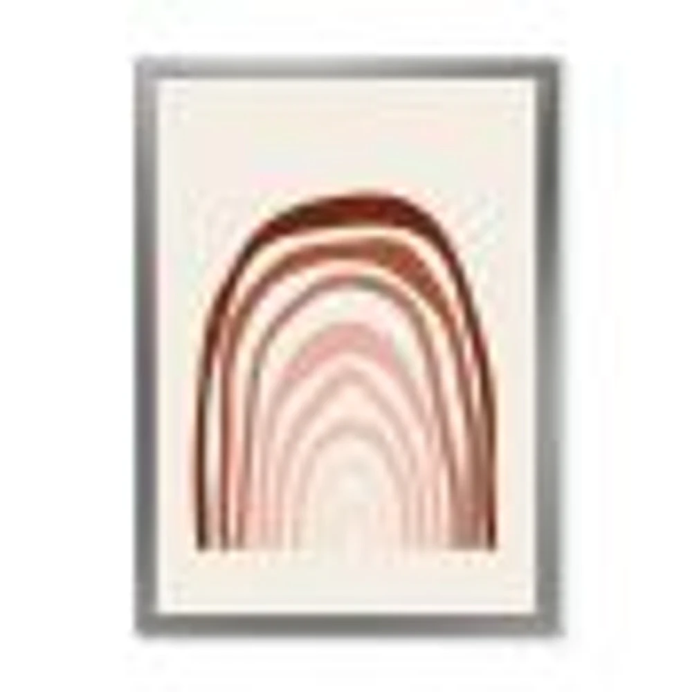 Terracotta Minimalist Boho Rainbow I  Wall Art