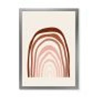 Terracotta Minimalist Boho Rainbow I  Wall Art