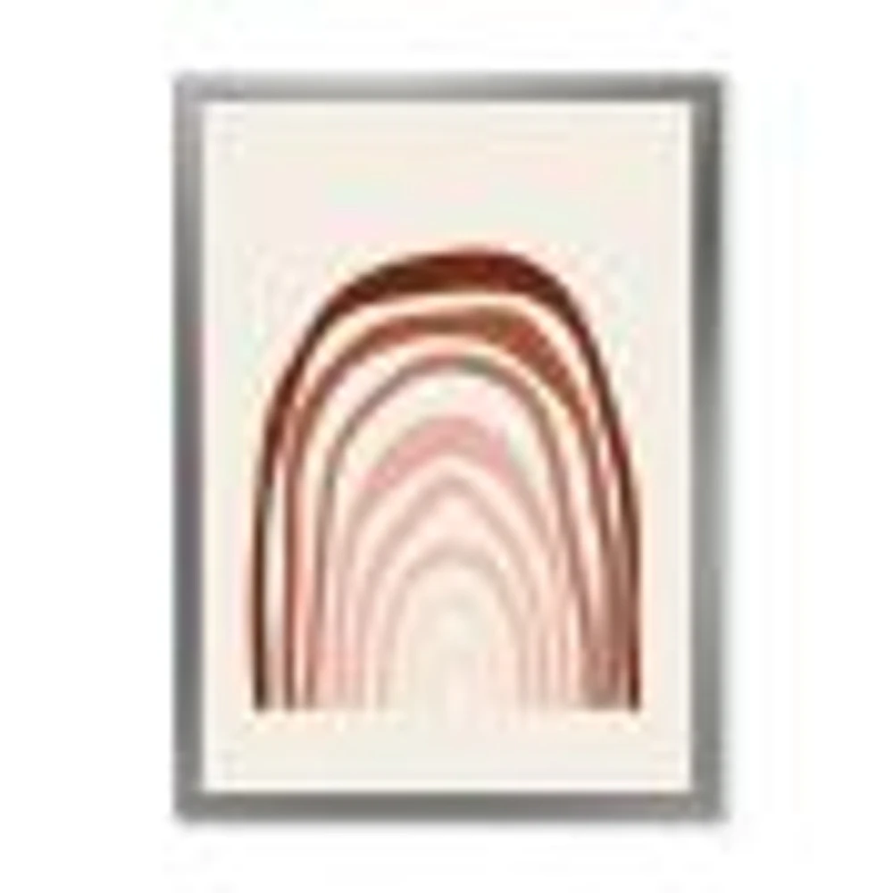 Terracotta Minimalist Boho Rainbow I  Wall Art