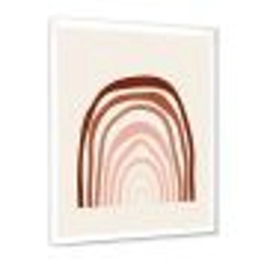 Terracotta Minimalist Boho Rainbow I  Wall Art