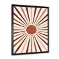 Geometric Radiant Sun  Canvas Wall Art