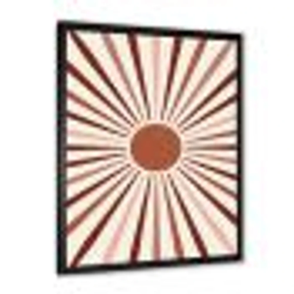 Geometric Radiant Sun  Canvas Wall Art