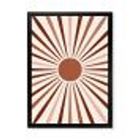 Geometric Radiant Sun  Canvas Wall Art