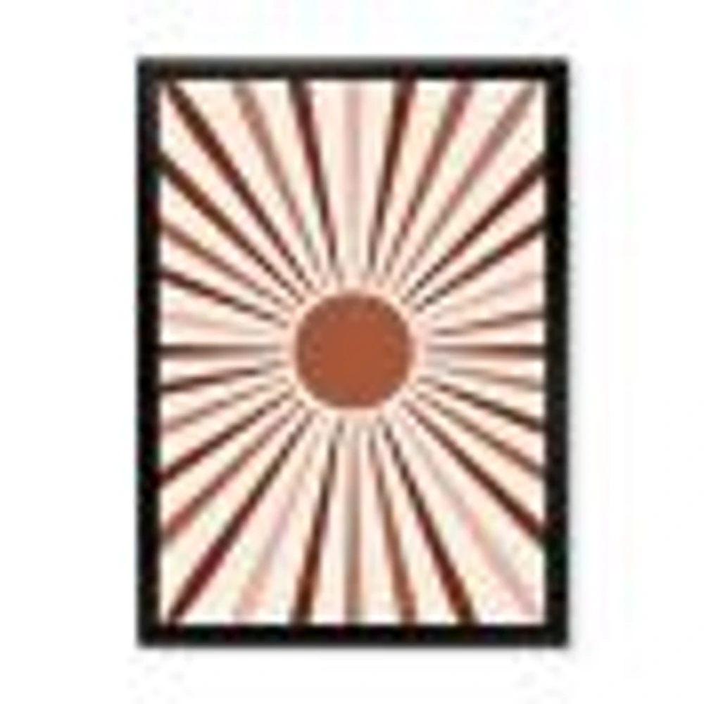 Geometric Radiant Sun  Canvas Wall Art