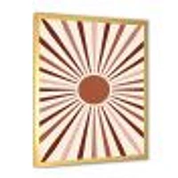 Geometric Radiant Sun  Canvas Wall Art