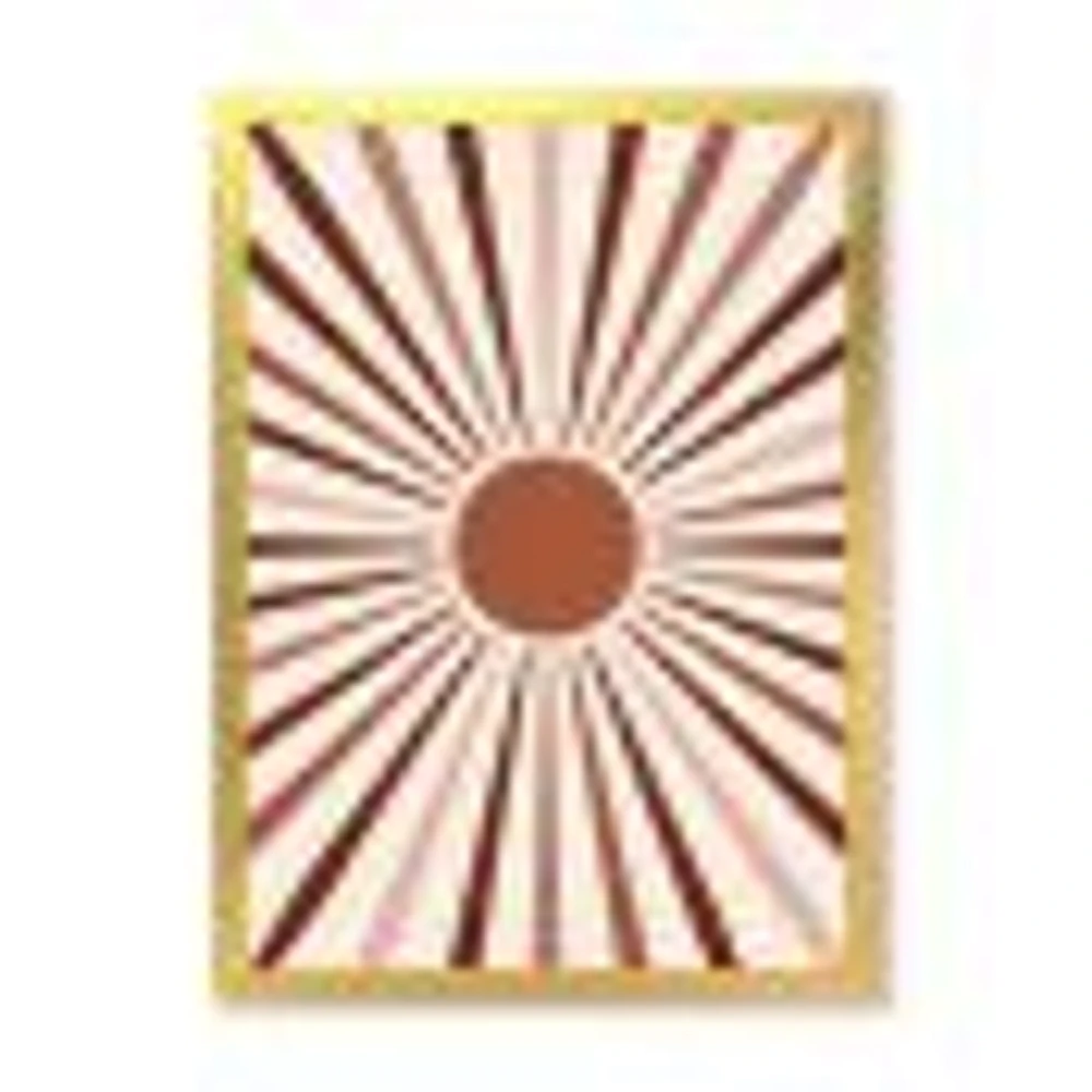 Geometric Radiant Sun  Canvas Wall Art