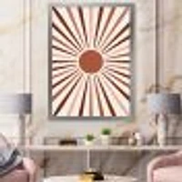 Geometric Radiant Sun  Canvas Wall Art