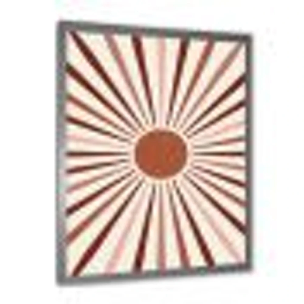 Geometric Radiant Sun  Canvas Wall Art