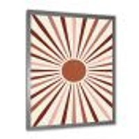 Geometric Radiant Sun  Canvas Wall Art