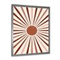 Geometric Radiant Sun  Canvas Wall Art