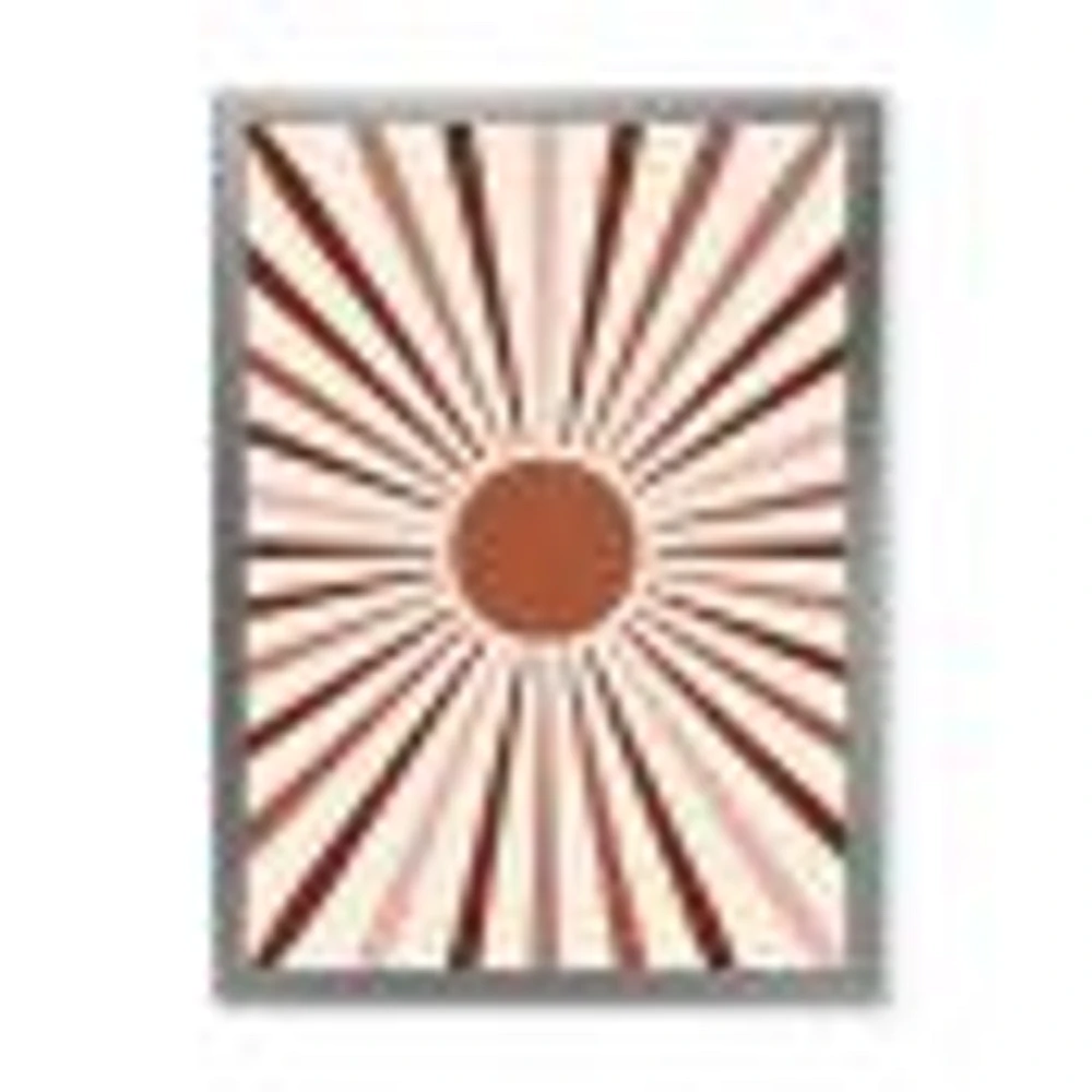 Geometric Radiant Sun  Canvas Wall Art