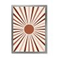 Geometric Radiant Sun  Canvas Wall Art