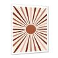 Geometric Radiant Sun  Canvas Wall Art