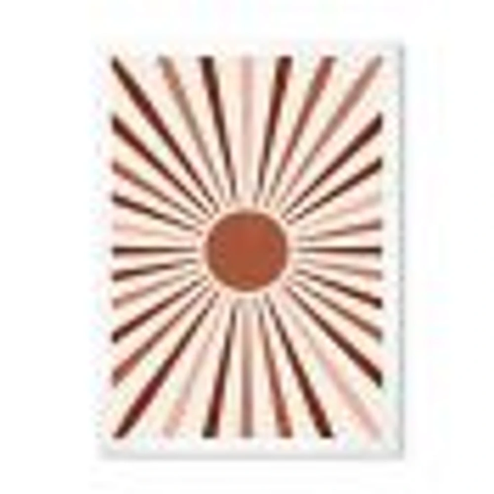 Geometric Radiant Sun  Canvas Wall Art