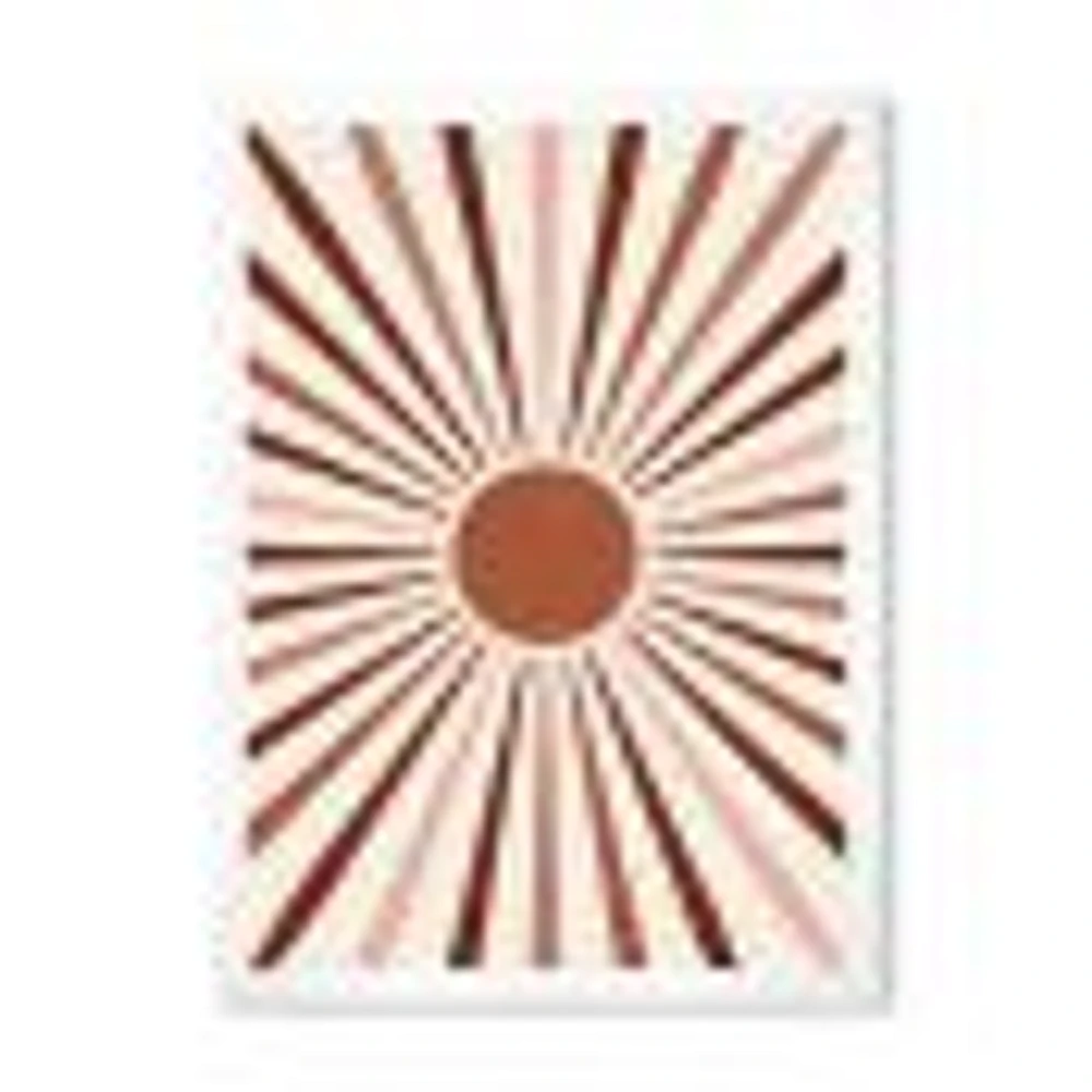 Geometric Radiant Sun  Canvas Wall Art