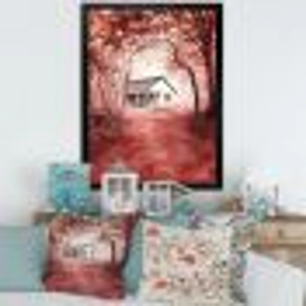 Toile « House Red Autumn Woods »