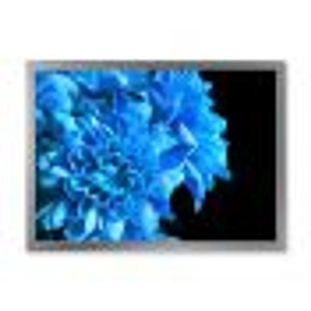 Detail of Blue Flowers on Black I  Wall Art