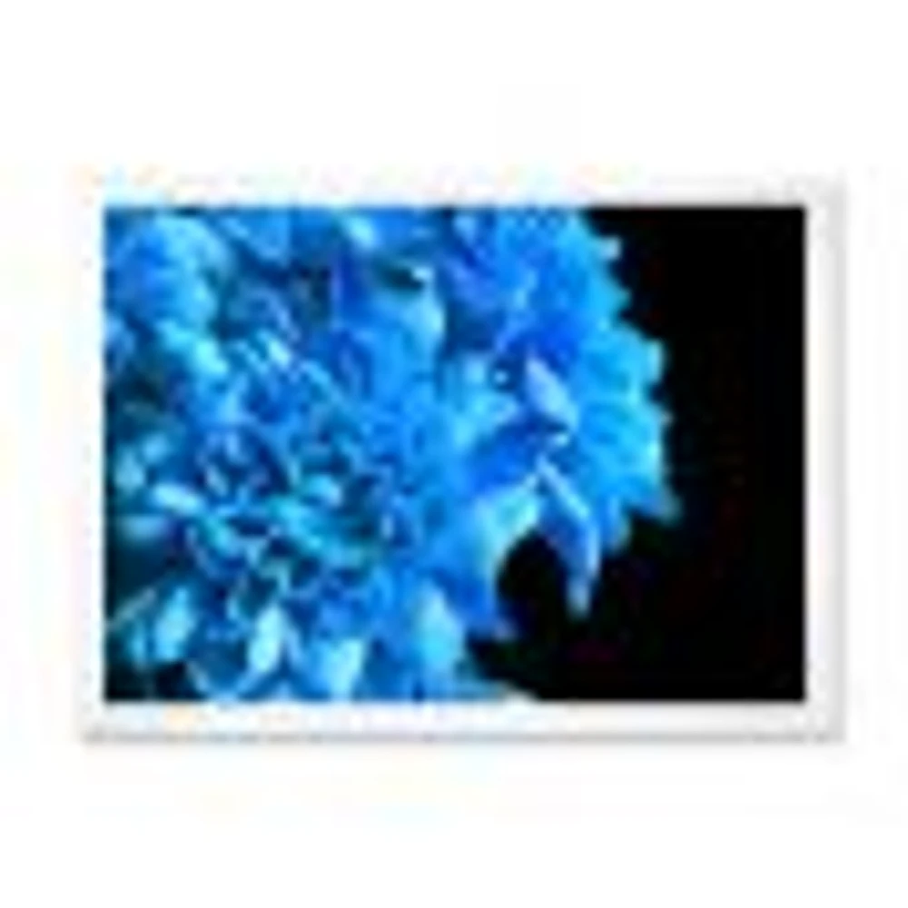 Detail of Blue Flowers on Black I  Wall Art