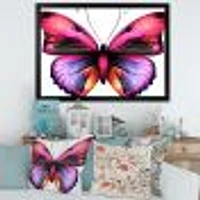 Toile « Bright Pink Butterfly Portrait