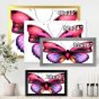 Toile « Bright Pink Butterfly Portrait