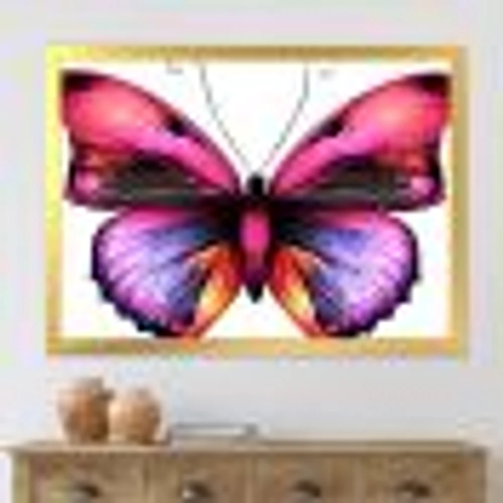 Toile « Bright Pink Butterfly Portrait