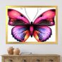 Toile « Bright Pink Butterfly Portrait