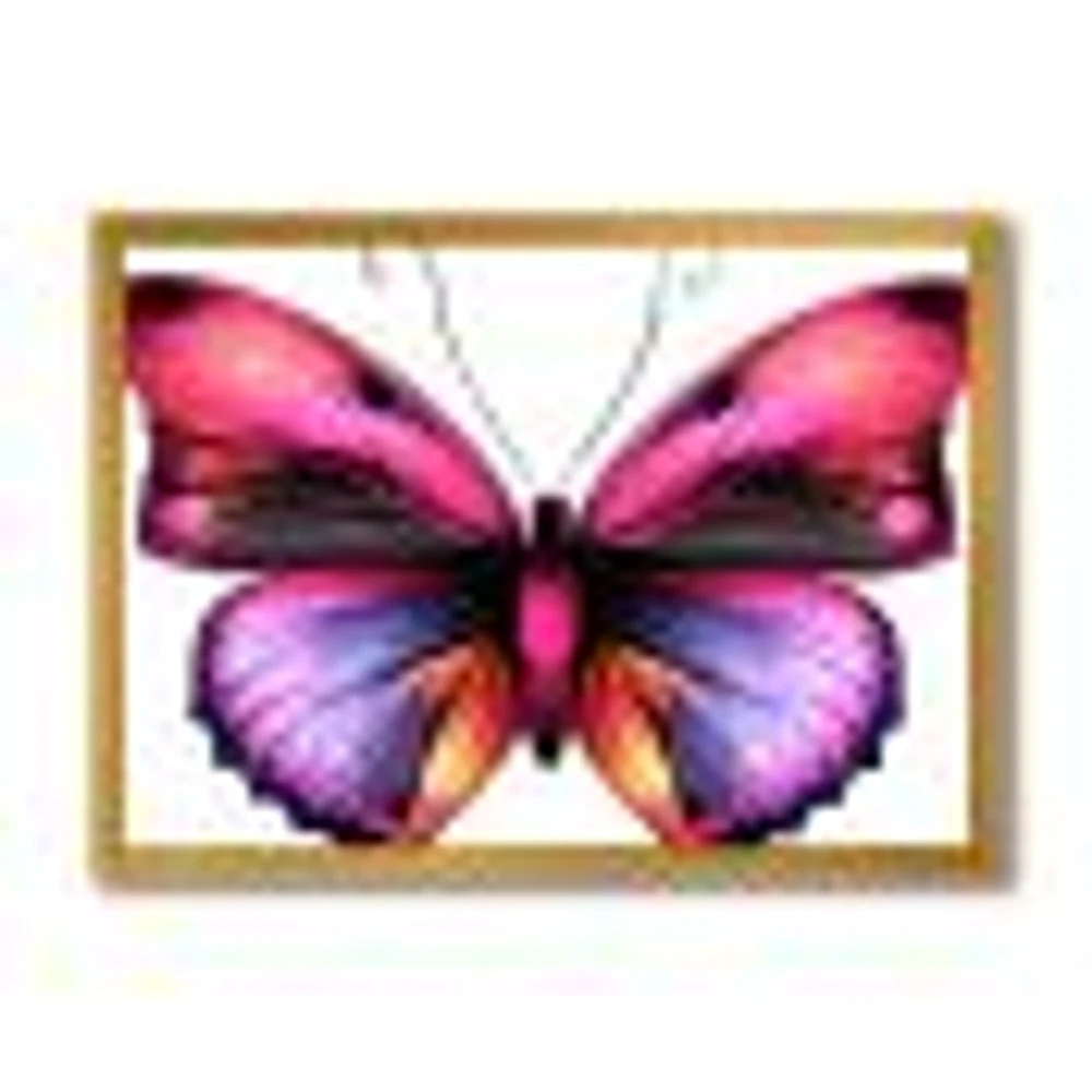 Toile « Bright Pink Butterfly Portrait