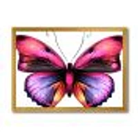 Toile « Bright Pink Butterfly Portrait