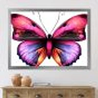 Toile « Bright Pink Butterfly Portrait