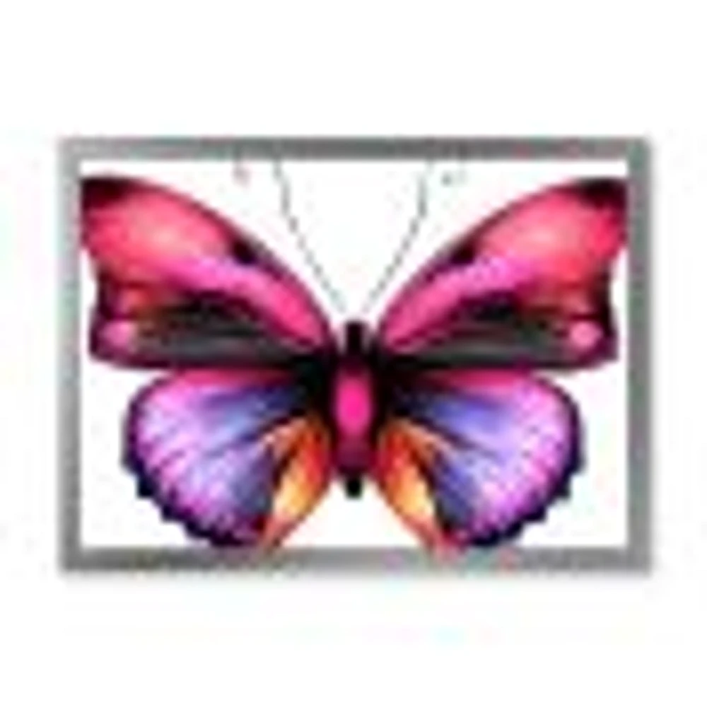 Toile « Bright Pink Butterfly Portrait