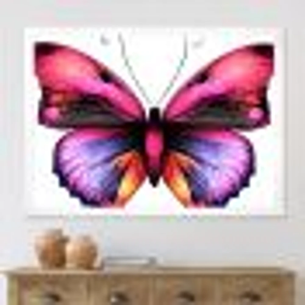 Toile « Bright Pink Butterfly Portrait