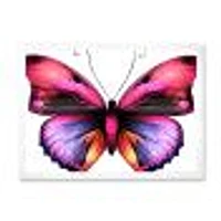 Toile « Bright Pink Butterfly Portrait