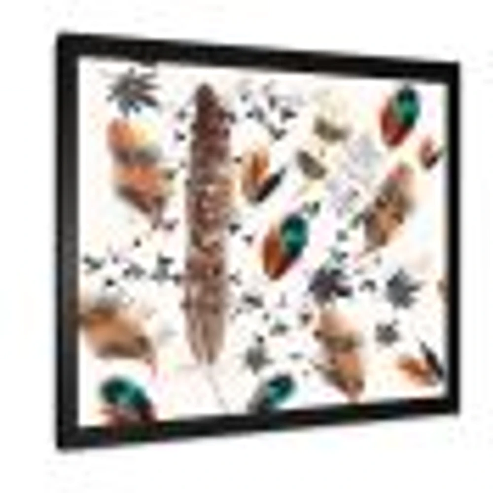 Multicolored Feather Pattern  Wall Art