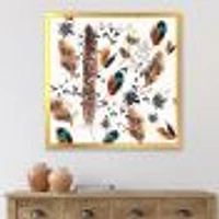 Multicolored Feather Pattern  Wall Art