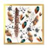 Multicolored Feather Pattern  Wall Art