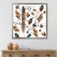 Multicolored Feather Pattern  Wall Art