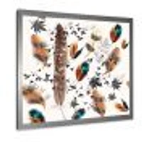 Multicolored Feather Pattern  Wall Art