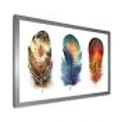 Colourful Boho Feather Set IX  Wall Art