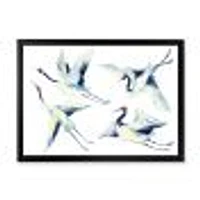 Asian Crane Bird Impression  Wall Art