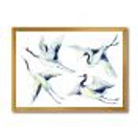 Asian Crane Bird Impression  Wall Art